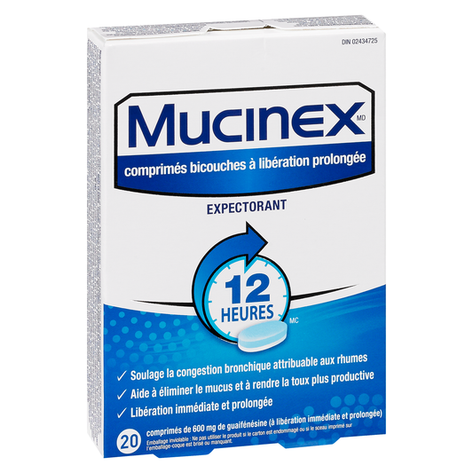 Mucinex 600mg Chest Congestion Relief Tablets, 20 Count