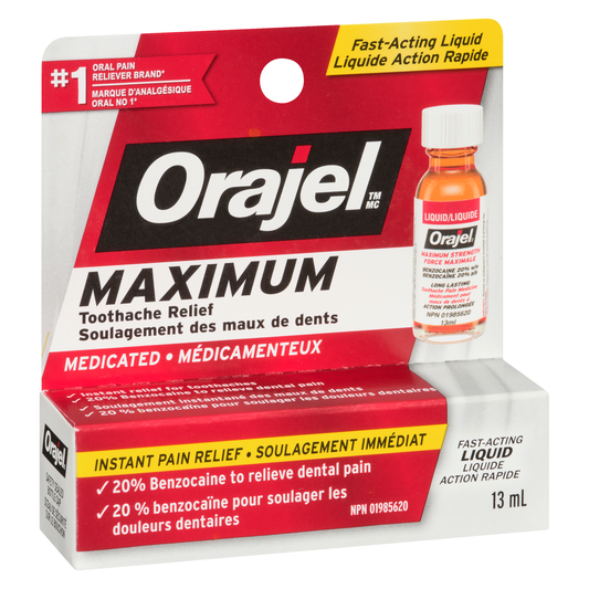 Orajel Maximum Strength Mouth Pain Relief Liquid 13ml
