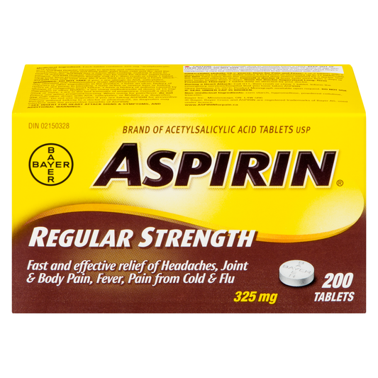 Aspirin 325mg Tablets - 200 Count