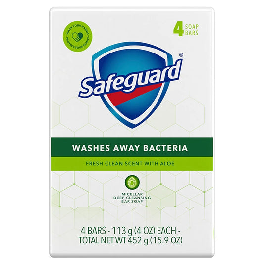 Aloe Antibacterial Bar Soap, 4 Pack (452g)