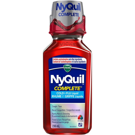 NyQuil Complete Nighttime Cold & Flu Relief Berry 236ml