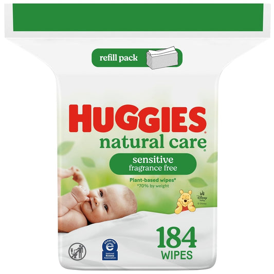 Natural Care Sensitive Baby Wipes, 184 Count