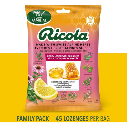 Honey Lemon Echinacea Throat Drops 6-Pack