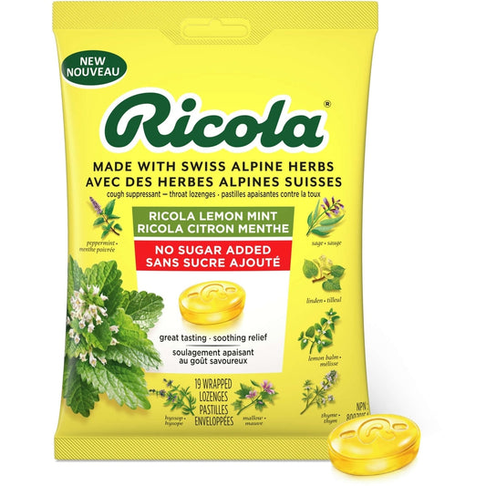 Lemon Mint Sugar-Free Throat Drops, 6 Pack