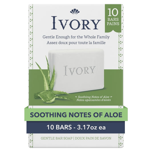 Aloe Scented Bar Soap 10-Pack, 90g Each
