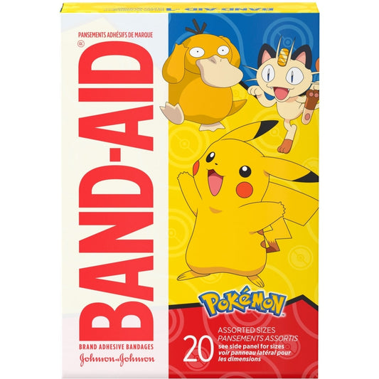 Pokémon Waterproof Adhesive Bandages, 20 Count