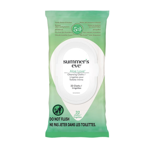 Aloe Love Cleansing Cloths for Sensitive Skin, 32-Pack