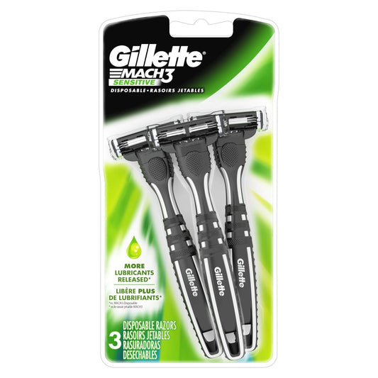Mach3 Sensitive Disposable Razors 3-Pack