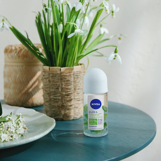 Pure & Natural Aloe Vera Roll-On Deodorant 50ml