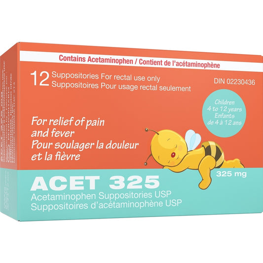 Acetaminophen 325mg Suppositories, 12-Pack