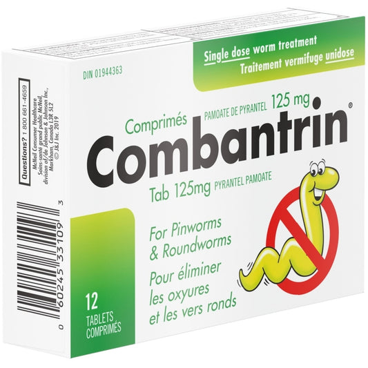 Combantrin Worming Tablets for Intestinal Worms - 12 Pack
