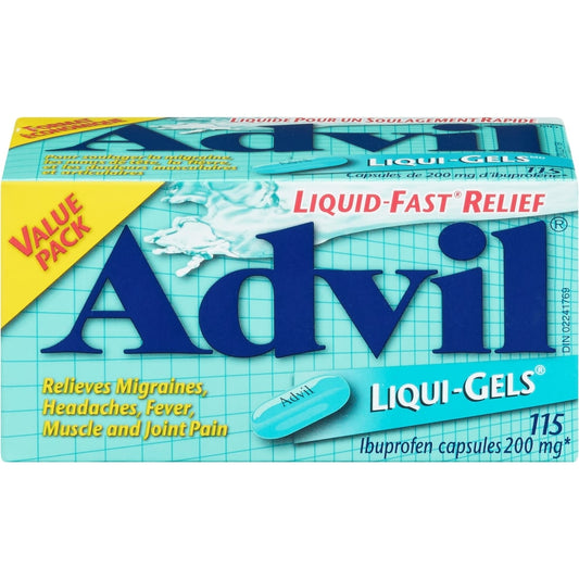 Advil Liqui-Gels Pain Relief Capsules 115 Count
