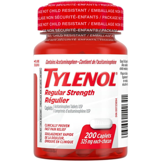 Tylenol Regular Strength 325mg Caplets - 200 Count