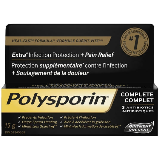 Polysporin Complete Antibiotic Ointment 15g