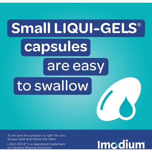 Imodium Liqui-Gels Diarrhea Relief Capsules, 12 Pack