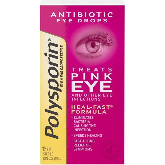 Polysporin Pink Eye Antibiotic Drops 15ml