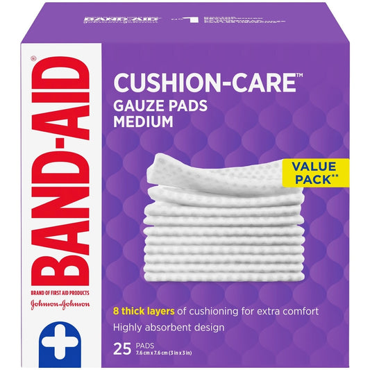 Medium Sterile Gauze Pads, 25 Pack