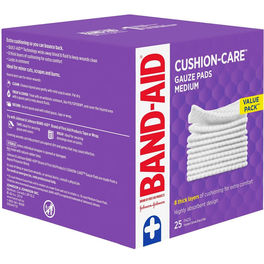 Medium Sterile Gauze Pads, 25 Pack