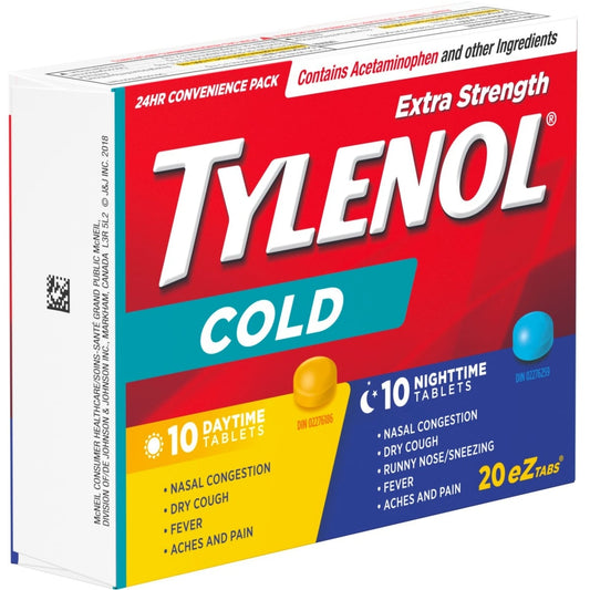 Tylenol Extra Strength Cold Relief Day & Night Tablets 20-Pack