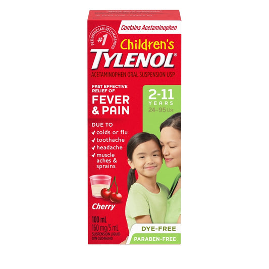 Children's Tylenol Cherry Liquid Suspension 100mL