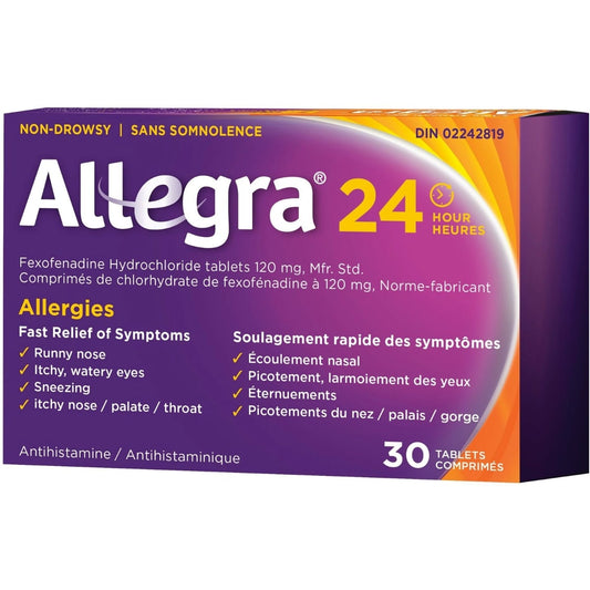 Allegra 24 Hour Allergy Relief Tablets, 30 Pack
