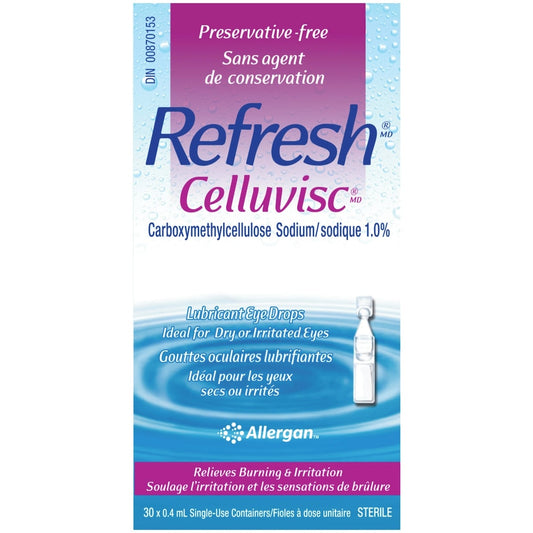 Celluvisc Preservative-Free Eye Drops 30 Single-Use Vials