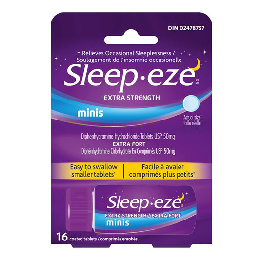 Sleep-Eze Extra Strength Sleep Aid 50mg Tablets - 16 Pack