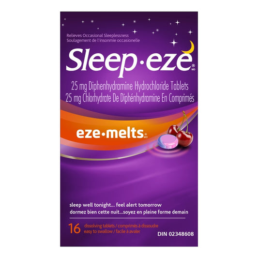 Sleep-Eze Eze-Melts 25mg Dissolving Tablets, 16 Count