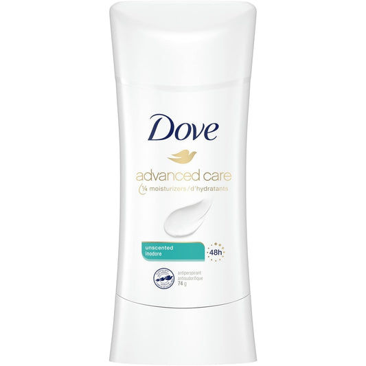 Dove Advanced Care Unscented Antiperspirant Stick 74g