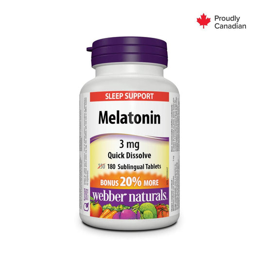 Melatonin 3mg Quick Dissolve Tablets, 180 + 20% Bonus