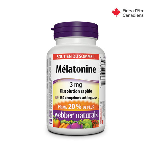 Melatonin 3mg Quick Dissolve Tablets, 180 + 20% Bonus