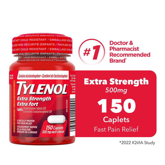 Tylenol Extra Strength 500mg Caplets 150 Count