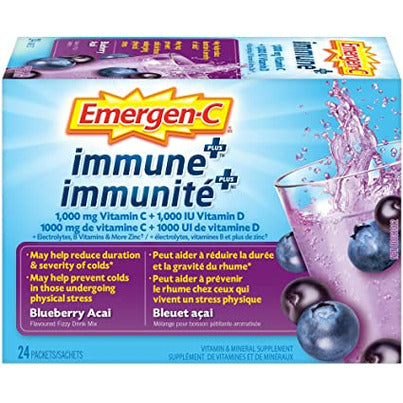 Immune+ Vitamin C Powder Blueberry Acai 24 Pack