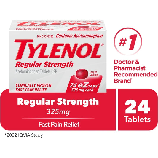 Tylenol Regular Strength EZ Tabs 24 Tablets