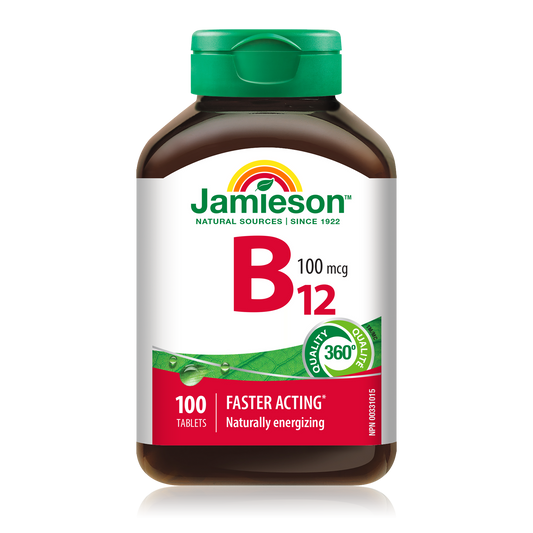 Vitamin B12 100mcg Tablets - 100 Count