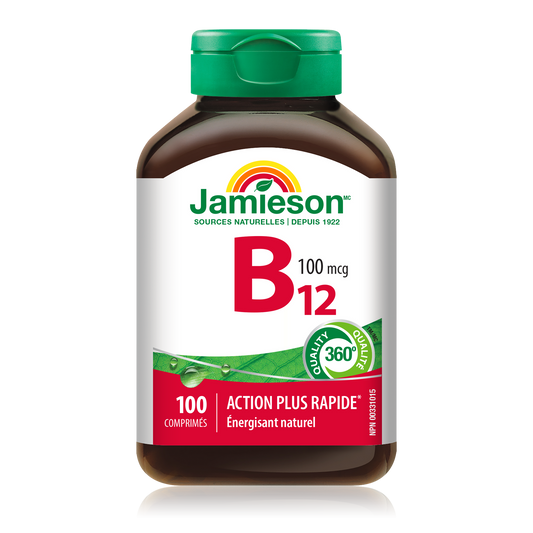 Vitamin B12 100mcg Tablets - 100 Count