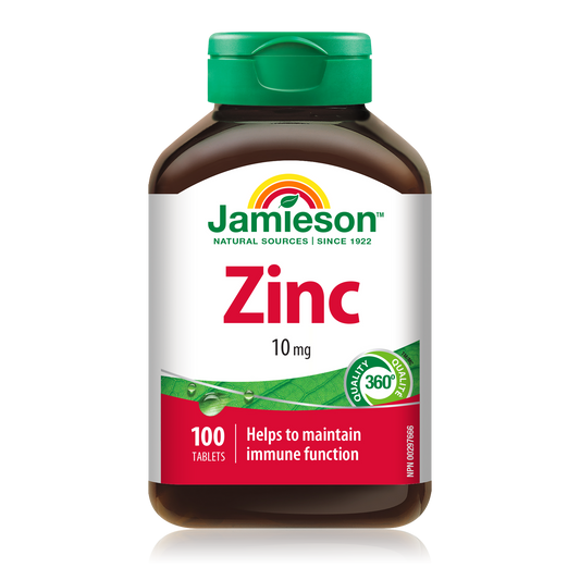 Zinc 10mg Immune Support Tablets - 100 Count