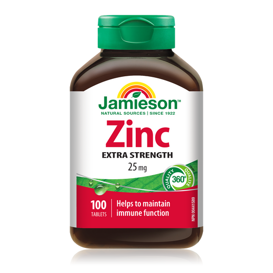 Zinc 25mg Extra Strength Tablets 100 Count