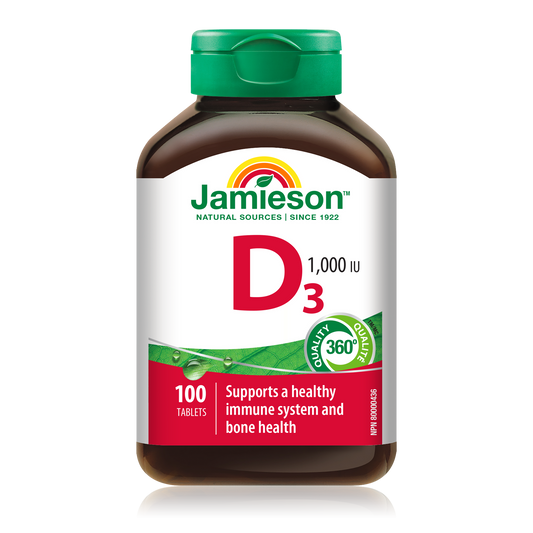 Vitamin D3 1000 IU Tablets, 100 Count