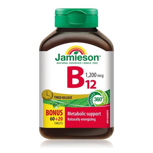 Vitamin B12 1200mcg Timed Release Tablets, 80 Count
