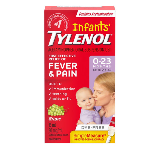 Infants' Tylenol Dye-Free White Grape 15mL