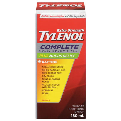Tylenol Extra Strength Cold & Flu Syrup 180ml