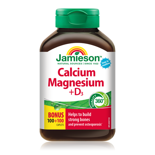 Calcium Magnesium + Vitamin D3 Tablets, 200 Count