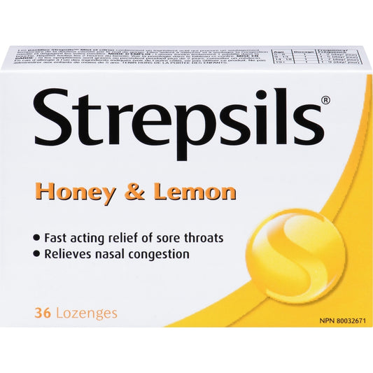 Honey & Lemon Sore Throat Lozenges 36 Pack