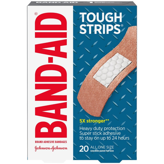 Tough-Strip Adhesive Bandages, 20-Pack