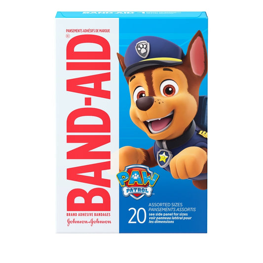 Paw Patrol Kids' Adhesive Bandages, Assorted, 20 Pack