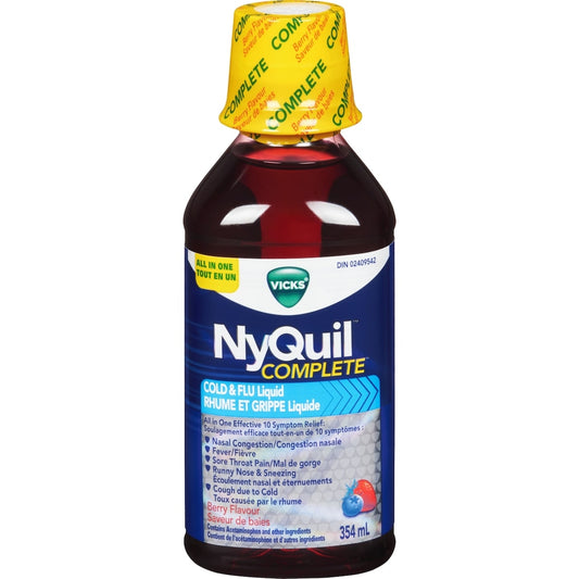 NyQuil Complete Nighttime Cold & Flu Relief Berry 354ml