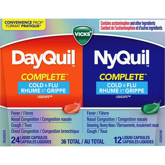 DayQuil & NyQuil Complete Cold & Flu Relief Liquicaps, 36 Ct