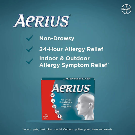 Aerius 5mg Non-Drowsy Allergy Tablets 30 Count
