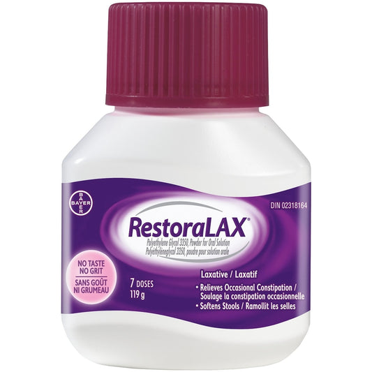 RestoraLAX Gentle Laxative Powder, 7 Once-Daily Doses (119g)
